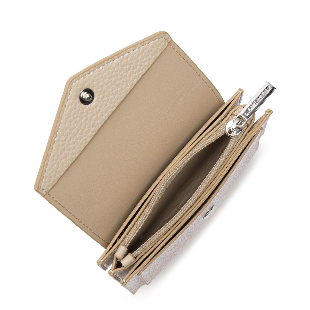 Lancaster Porte-Cartes Maya Double Kba Cuir Beige Foncé