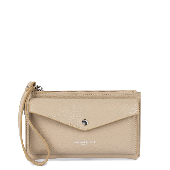 Lancaster Pochette Zippé Maya Double KBA 117-011 Beige Foncé