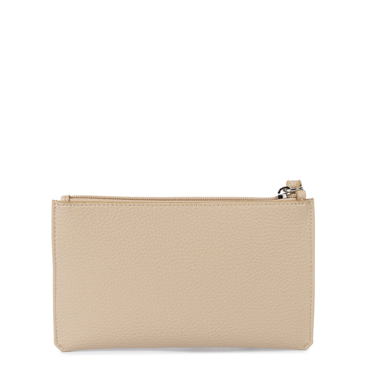 Lancaster Pochette Zippé Maya Double KBA 117-011 Beige Foncé