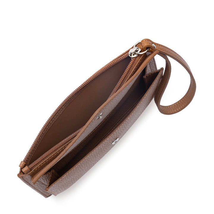 Lancaster Rits Pochette Maya Dubbel KBA 117-011 Moka