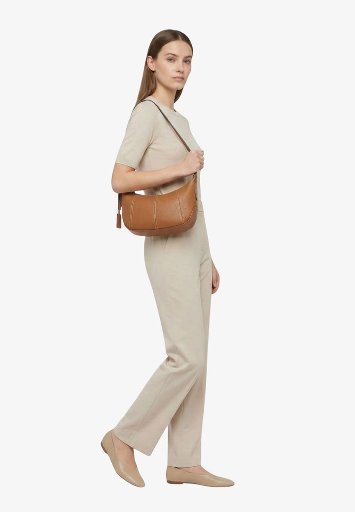 Lancel Torba Na Ramię Victoire Camel Damska A1399320TU