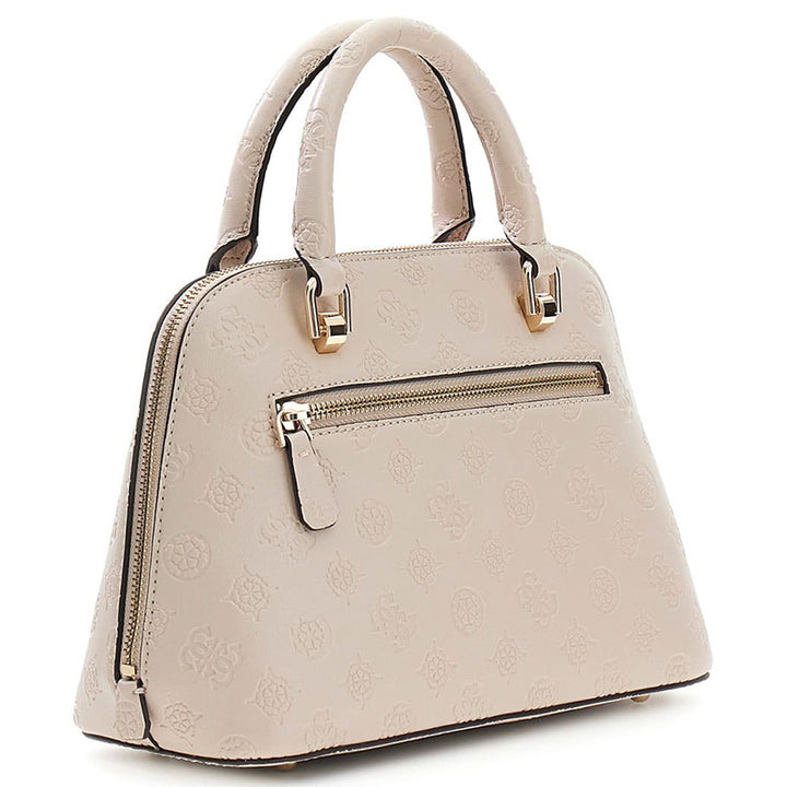 Guess Väska Bandoulière Dita Dome Satchel Light Taupe Logo PD760205