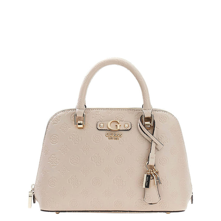 Guess Väska Bandoulière Dita Dome Satchel Light Taupe Logo PD760205