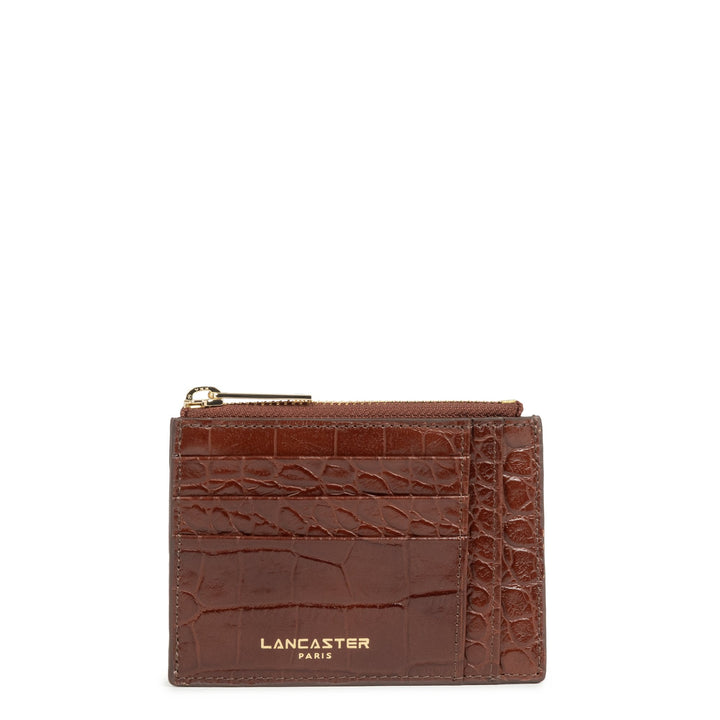 Lancaster Porte-cartes Zippé Exo 124-16 Marron