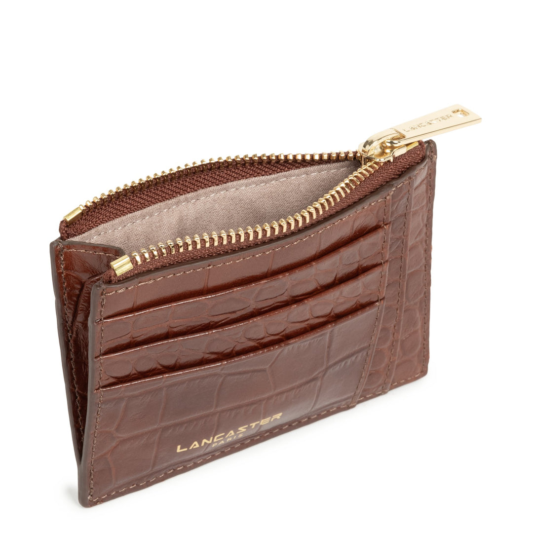 Lancaster Porte-cartes Zippé Exo 124-16 Marron