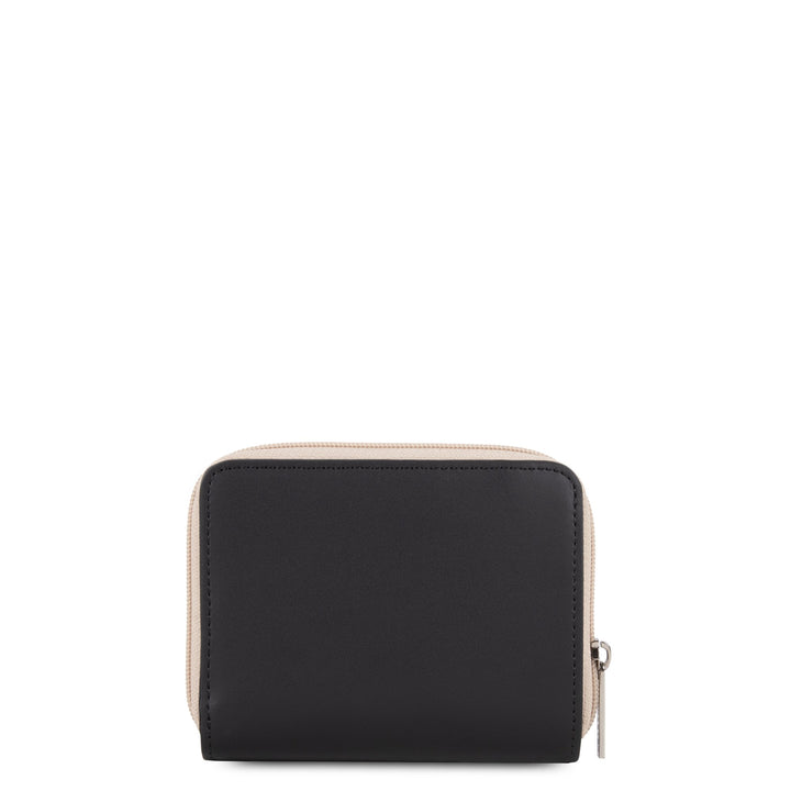 Lancaster Portefeuille dos à dos Zippé autour Smooth 137-17 Noir - Nude Clair - Nude Foncé