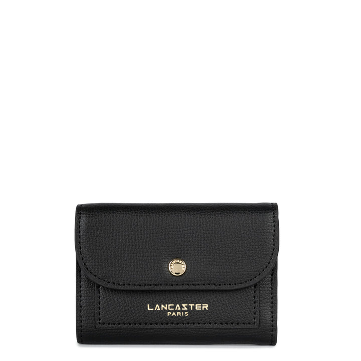 Lancaster Portefeuille A rabat avec pression Sierra PM 138-014 Noir