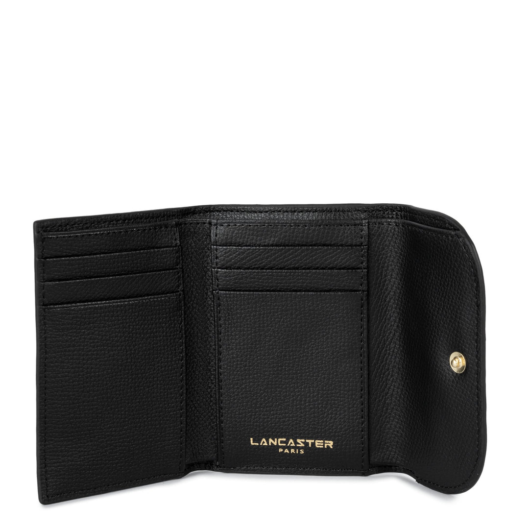 Lancaster Portefeuille A rabat avec pression Sierra PM 138-014 Noir