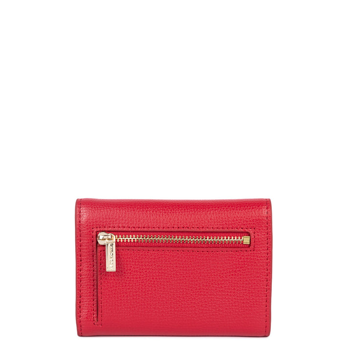 Lancaster Portefeuille A rabat avec pression Sierra PM 138-014 Rouge