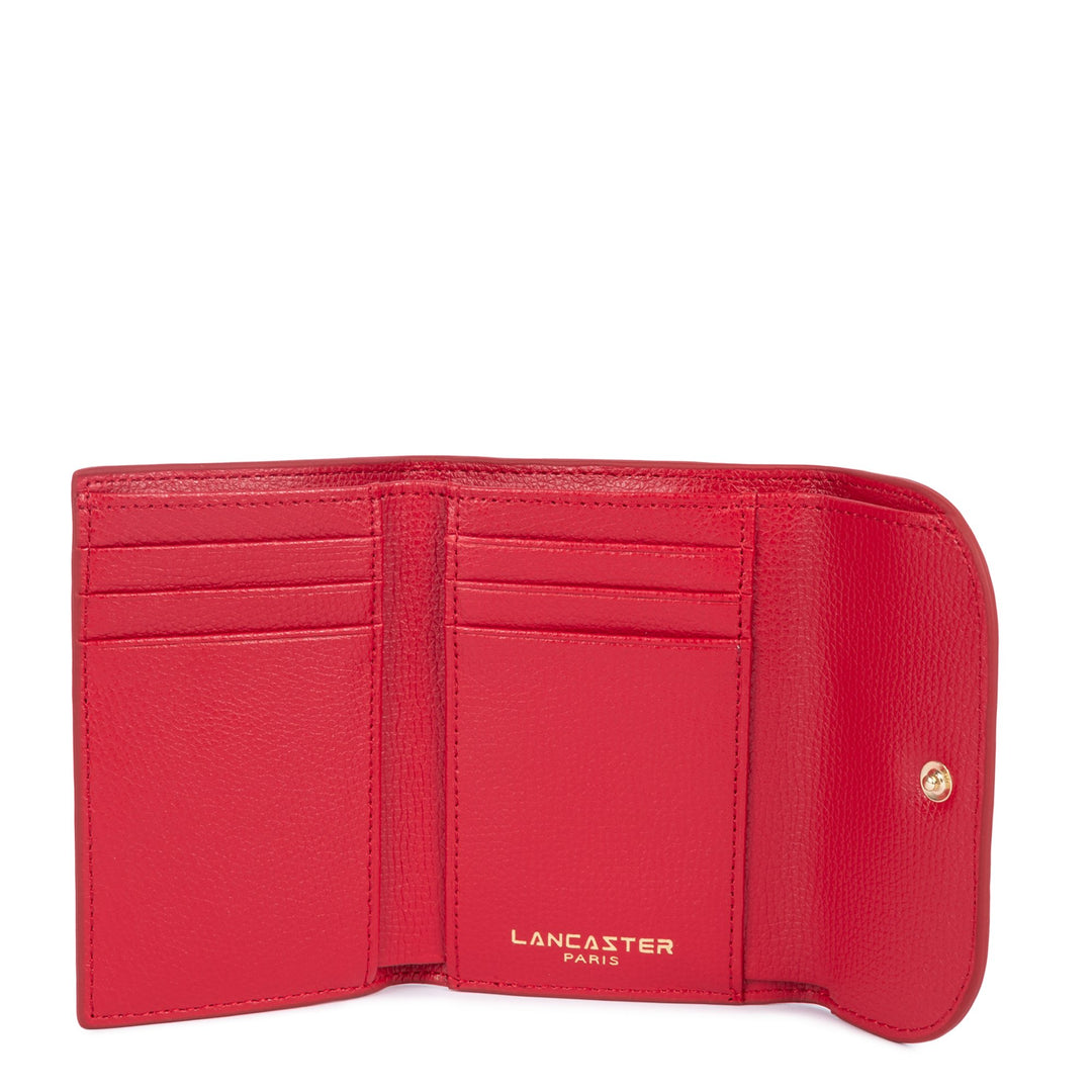 Lancaster Portefeuille A rabat avec pression Sierra PM 138-014 Rouge