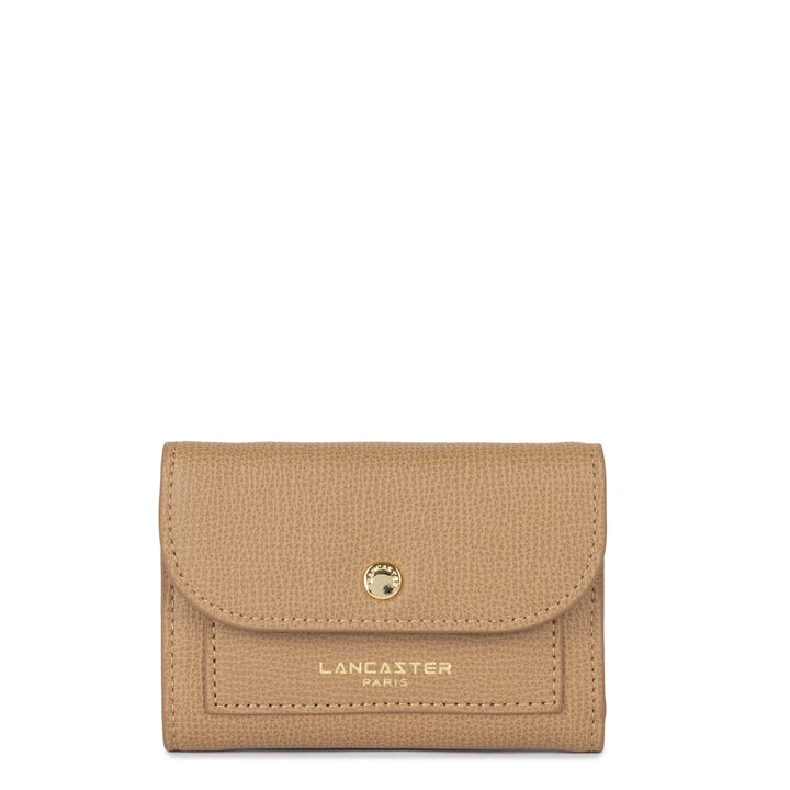 Lancaster Portefeuille A rabat avec pression Sierra PM 138-014 Sable