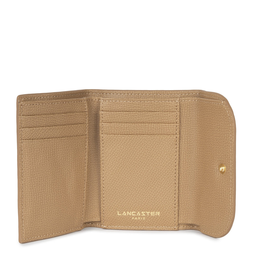 Lancaster Portefeuille A rabat avec pression Sierra PM 138-014 Sable