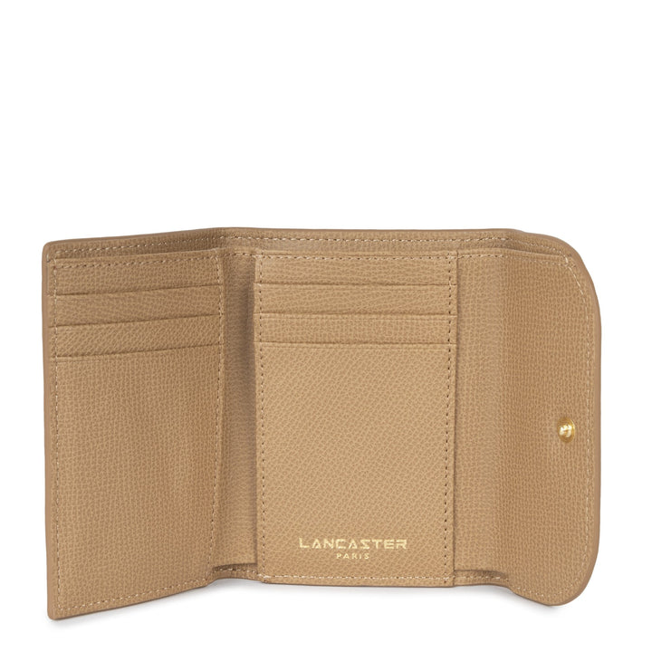 Lancaster Portefeuille A rabat avec pression Sierra PM 138-014 Sable