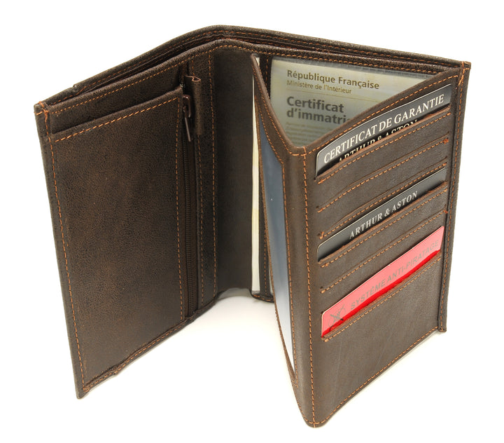 Arthur & Aston Geldbörsen Unisex, Herren, Damen 1438-423 Kastanie