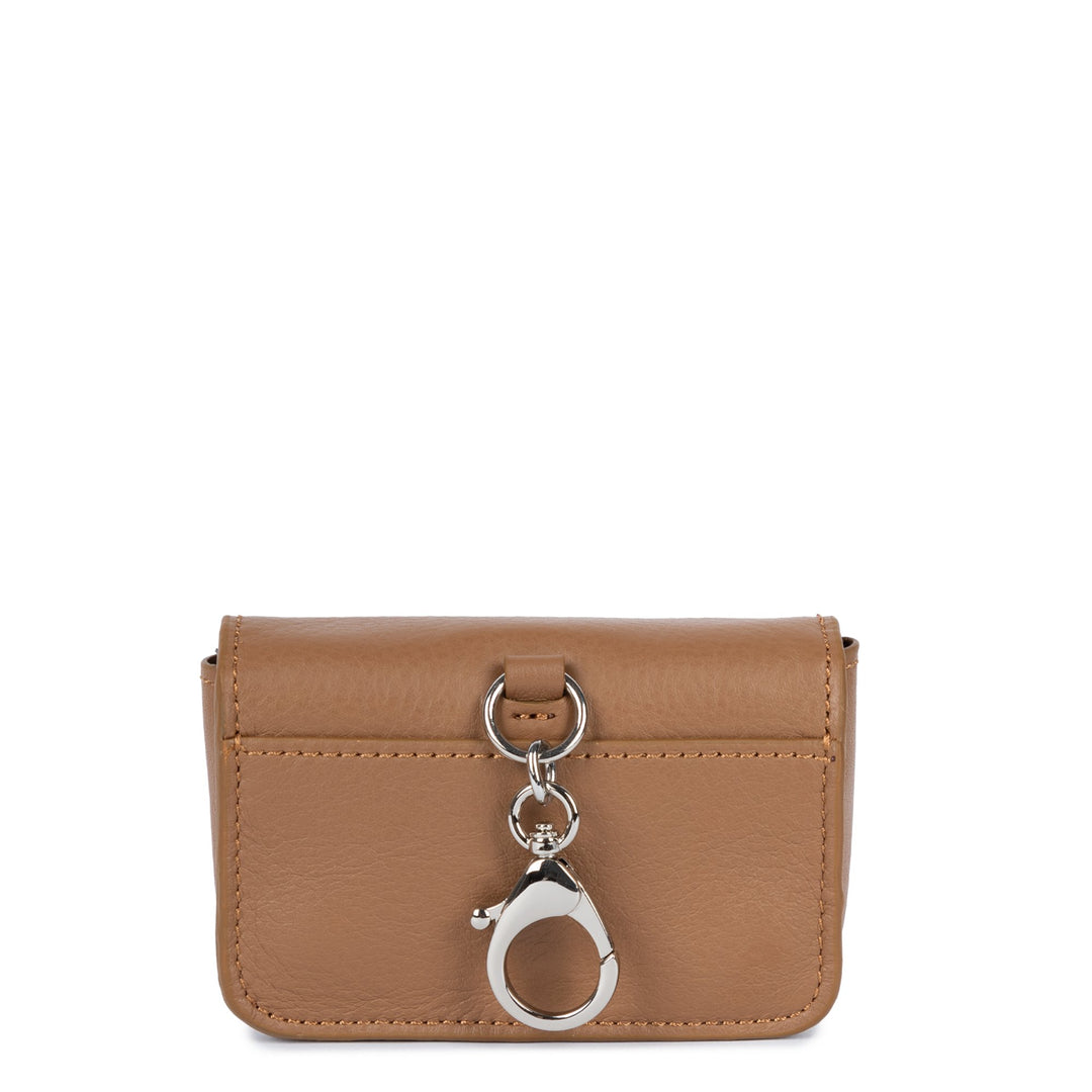 Lancaster Porte-cartes A rabat avec pression Soft PM 176-001 Camel