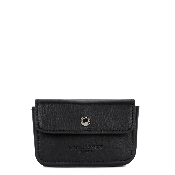 Lancaster Porte-cartes A rabat avec pression Soft PM 176-001 Noir