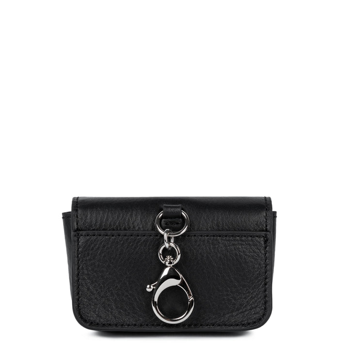 Lancaster Porte-cartes A rabat avec pression Soft PM 176-001 Noir