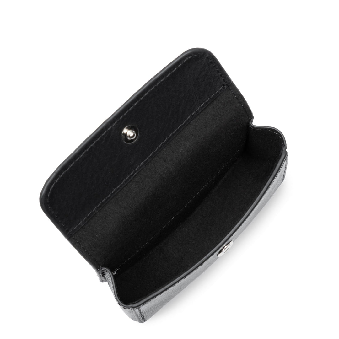 Lancaster Porte-cartes A rabat avec pression Soft PM 176-001 Noir