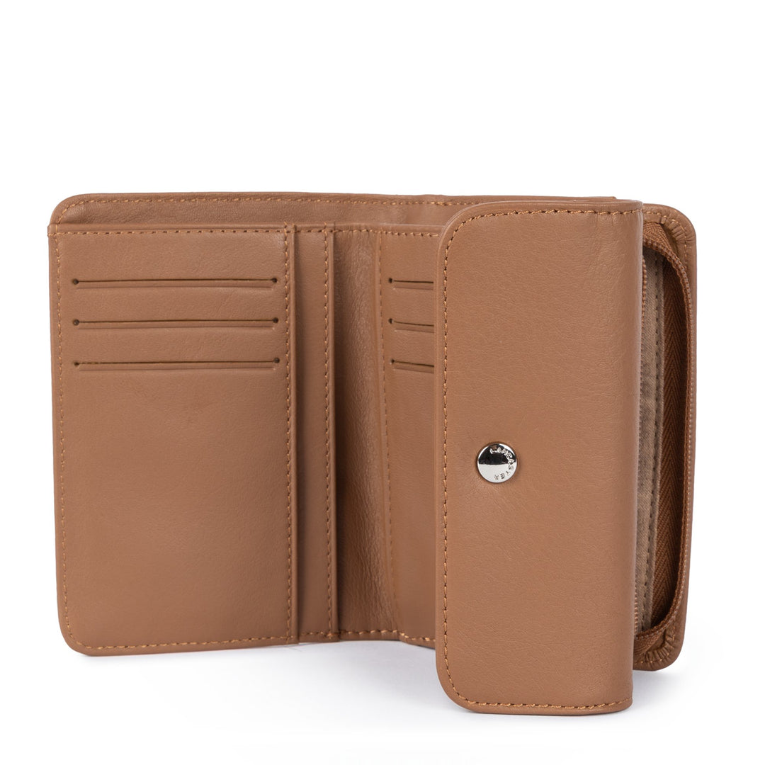 Lancaster Portefeuille A rabat avec pression Soft PM 176-002 Camel