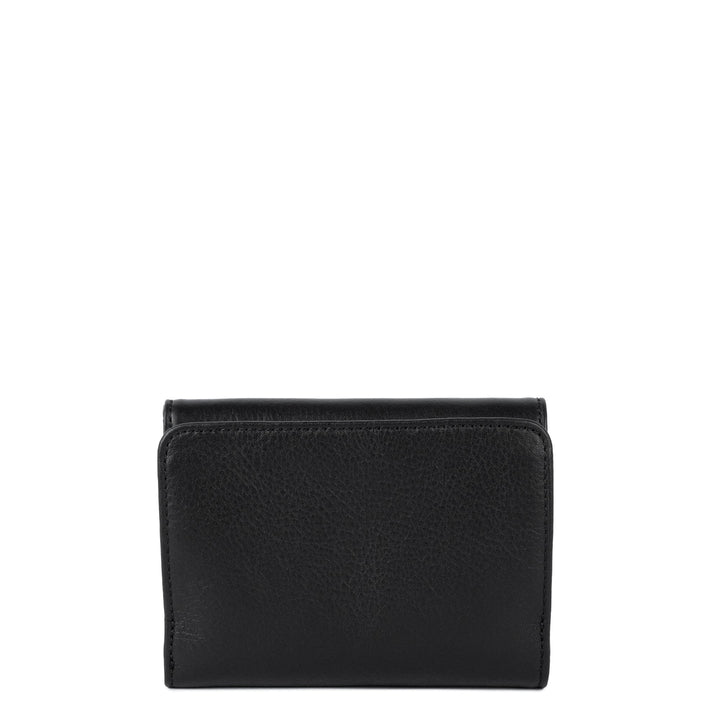 Lancaster Portefeuille A rabat avec pression Soft PM 176-002 Noir