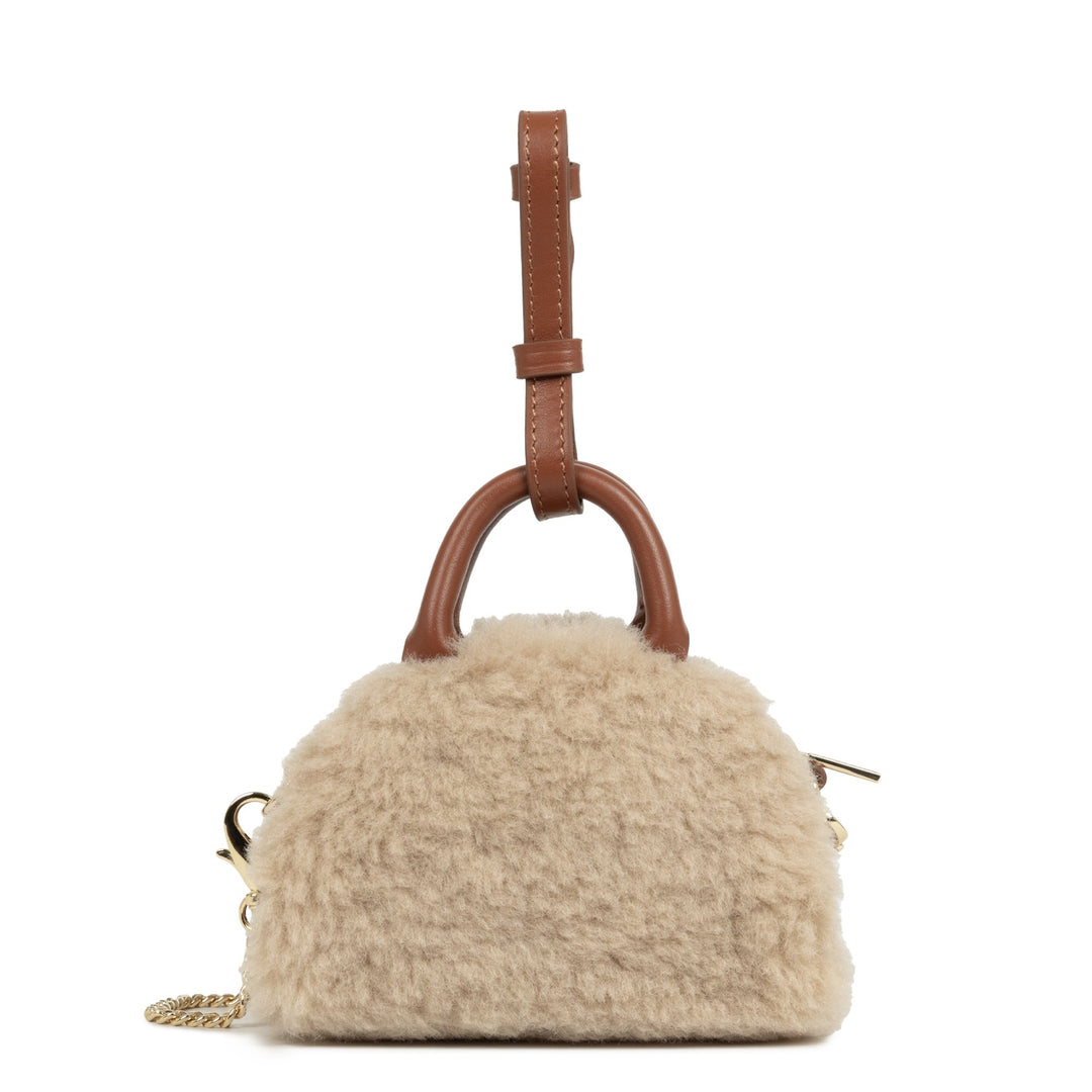 Lancaster Sac à main Zippé Nano Moumoute ps25 177 Cognac