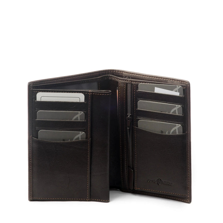 David William D5209 Leather Wallet Anti-Piracy Brown