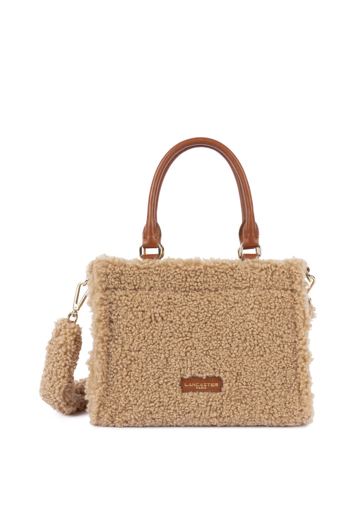 Lancaster Sac cabas main Zippé Mini Moumoute 518-055 Cognac