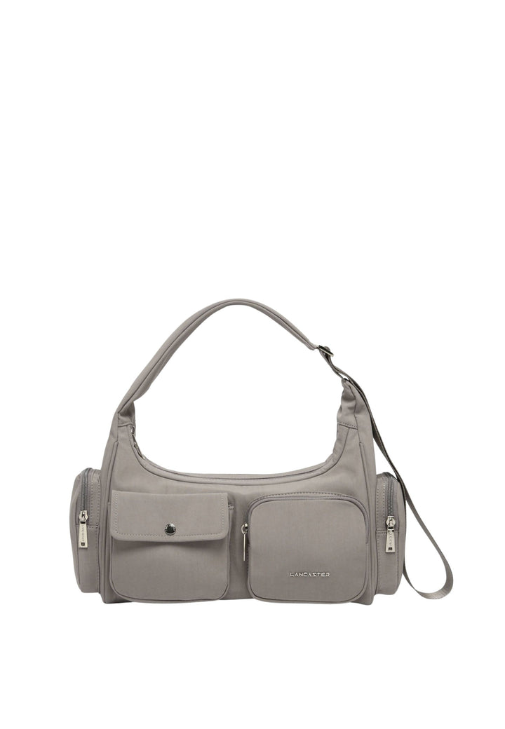 Lancaster Umhängetasche Zippé Basic Pocket 510-92 Dunkler Kiesel