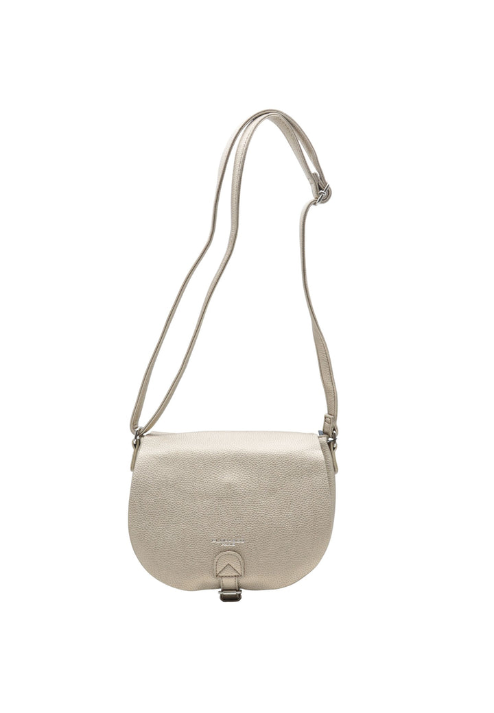 Borsa a tracolla con patta F7533 Flora & Co Taupe Metal