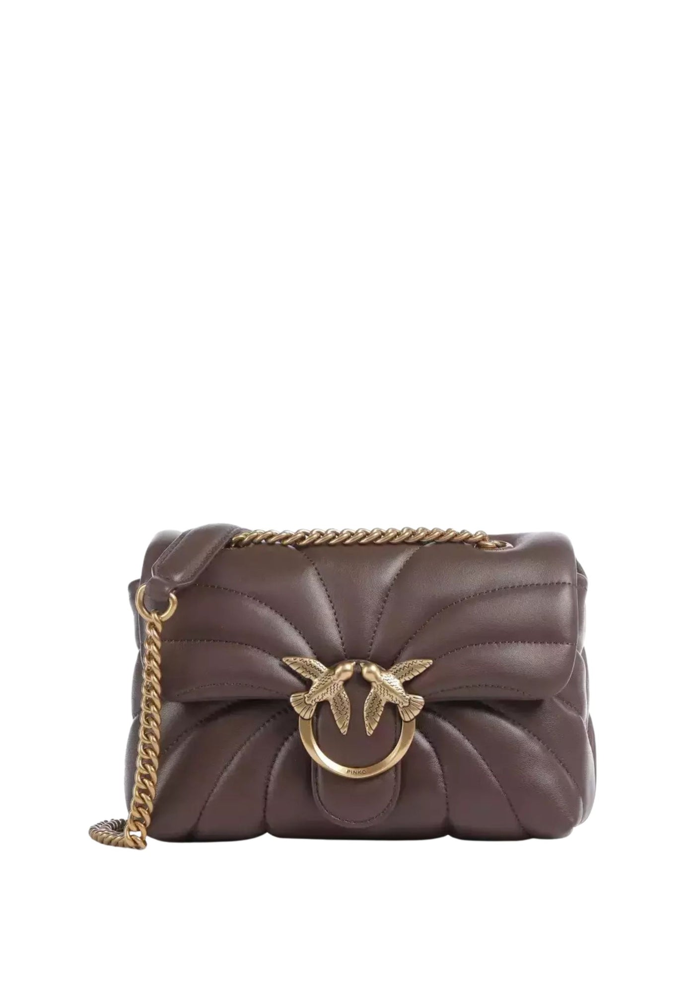 Pinko Sac Rabat Love Puff Mini Cl Sheep Nappa Marron A1EXL74Q