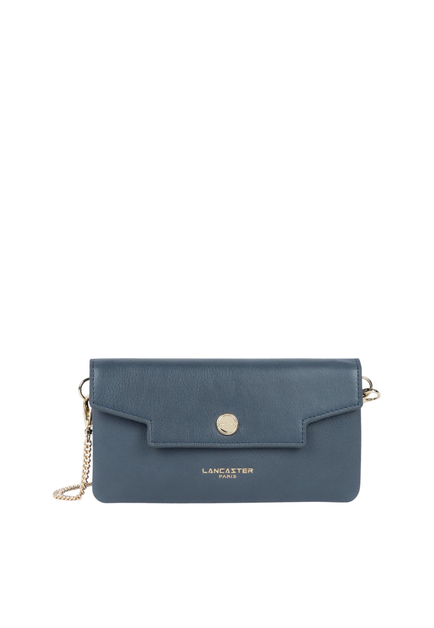 Pochette con patta e bottone a pressione S Mademoiselle Grace 172-32 Blu Mare