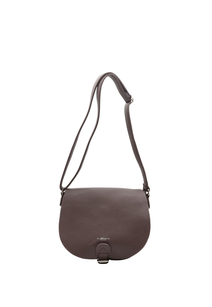 Sac porté croisé à rabat F7535 Flora & Co Chocolat