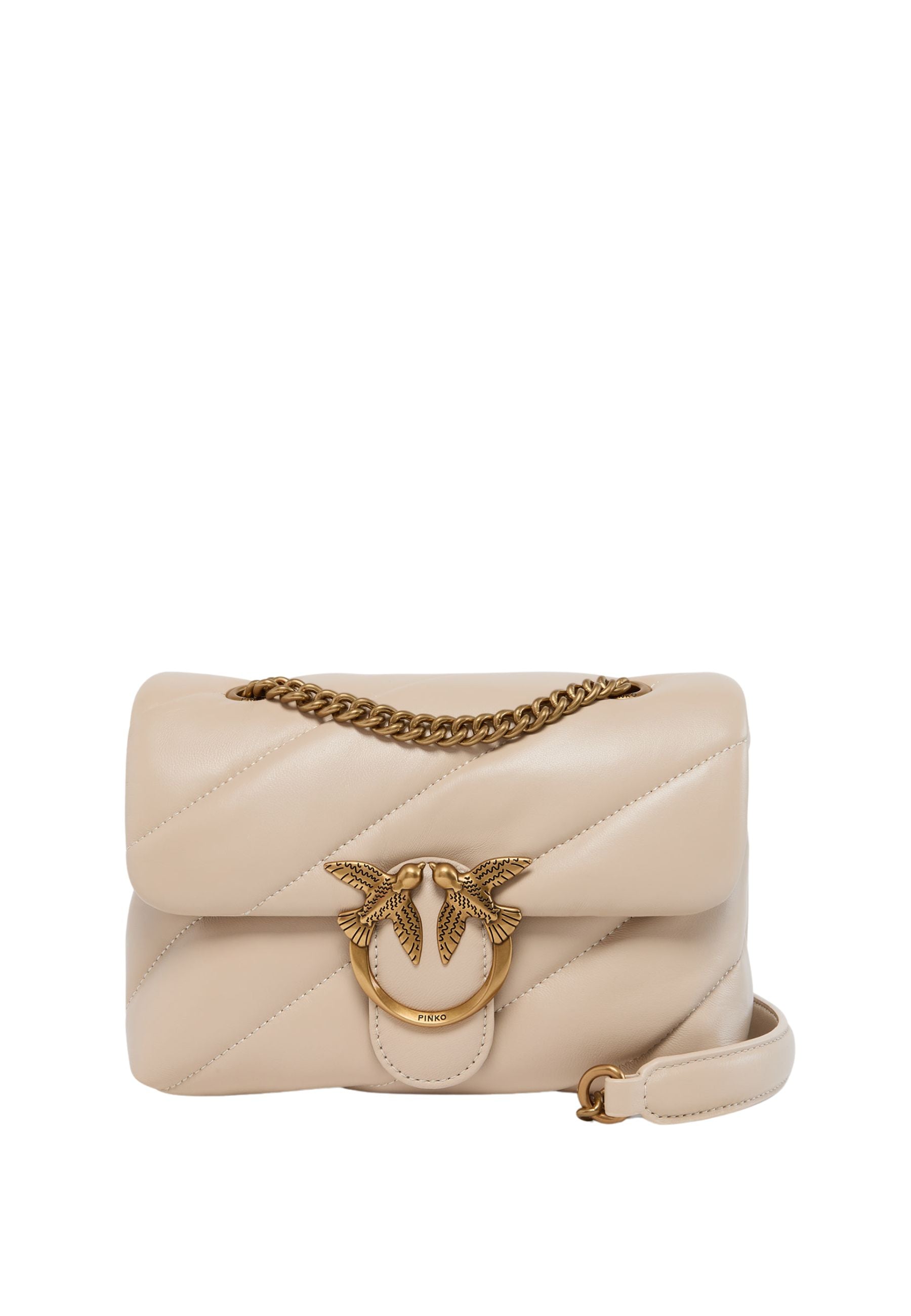 Pinko Rabat Love Puff Mini Cl Sheep Nappa Beige A0F2C50Q - Lucky