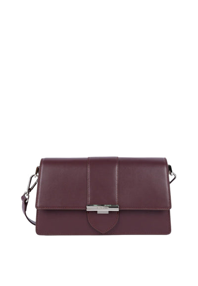 Lancaster Flap crossbody bag with clasp Paris Ily 531-017 Bordeaux