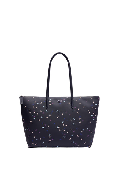 Lacoste Grand sac cabas crocodiles NF5141HN Bleu Marine