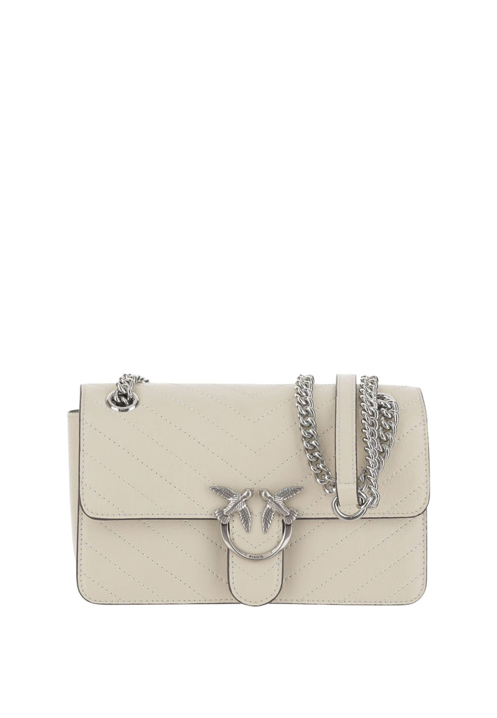 Pinko Love One Light Mini Vitello Flap Bag White A2JCZ14E