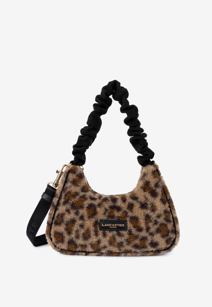 Lancaster Sac besace Zippé Moumoute 518-003 Noir - Léopard