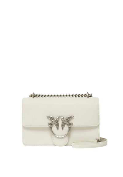 Pinko Mala Love One Mini Dc Vitello Seta Branco A0F1Z14O