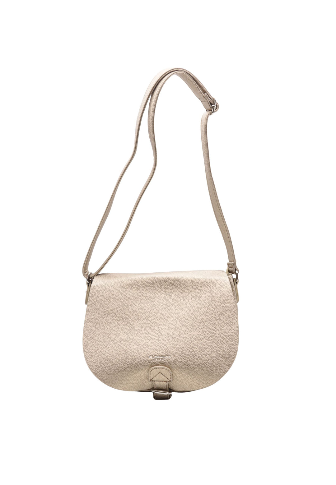 Schoudertas met klep F7535 Flora & Co Taupe Metaal