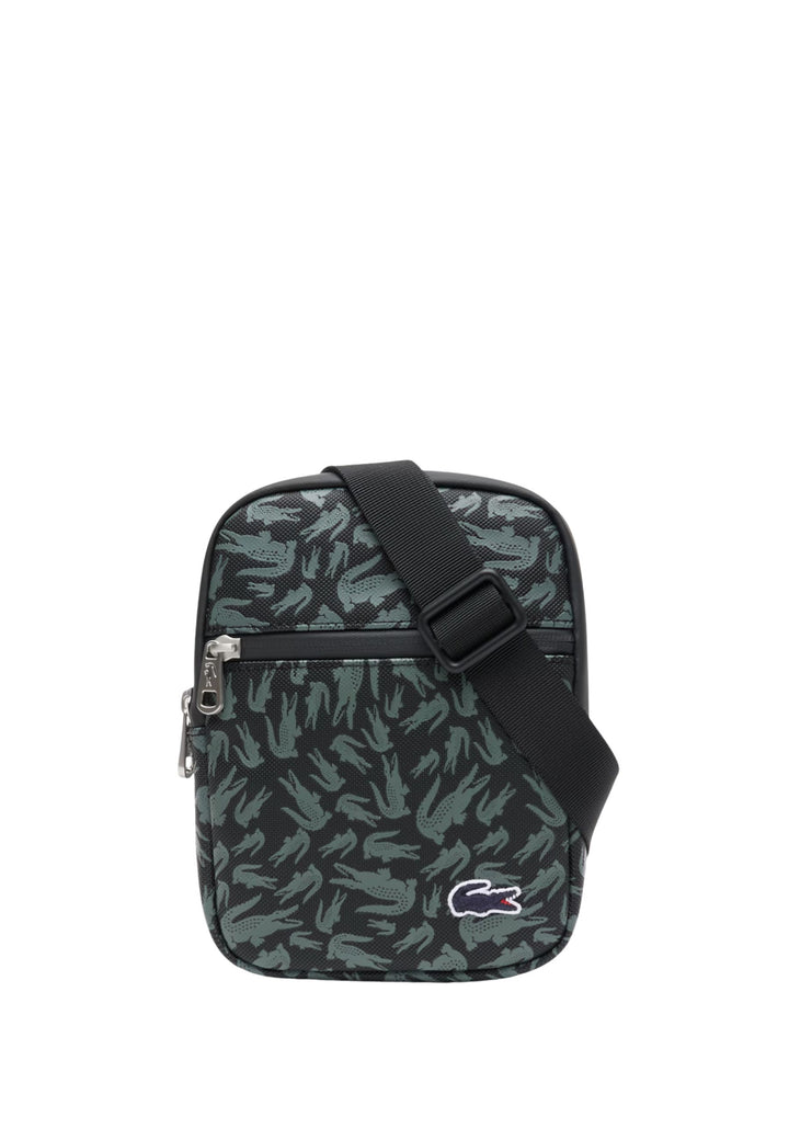 Lacoste Small LCST Bag for Men NH5087TX Camo Croc Black