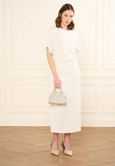 Half-moon Zipped Bag S Sierra Jia Lancaster 538-001 Ivory