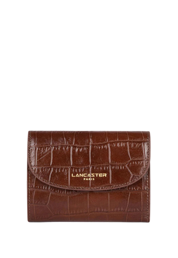 Lancaster Portefeuille dos à dos à rabat avec pression Exo 124-11 Châtaigne