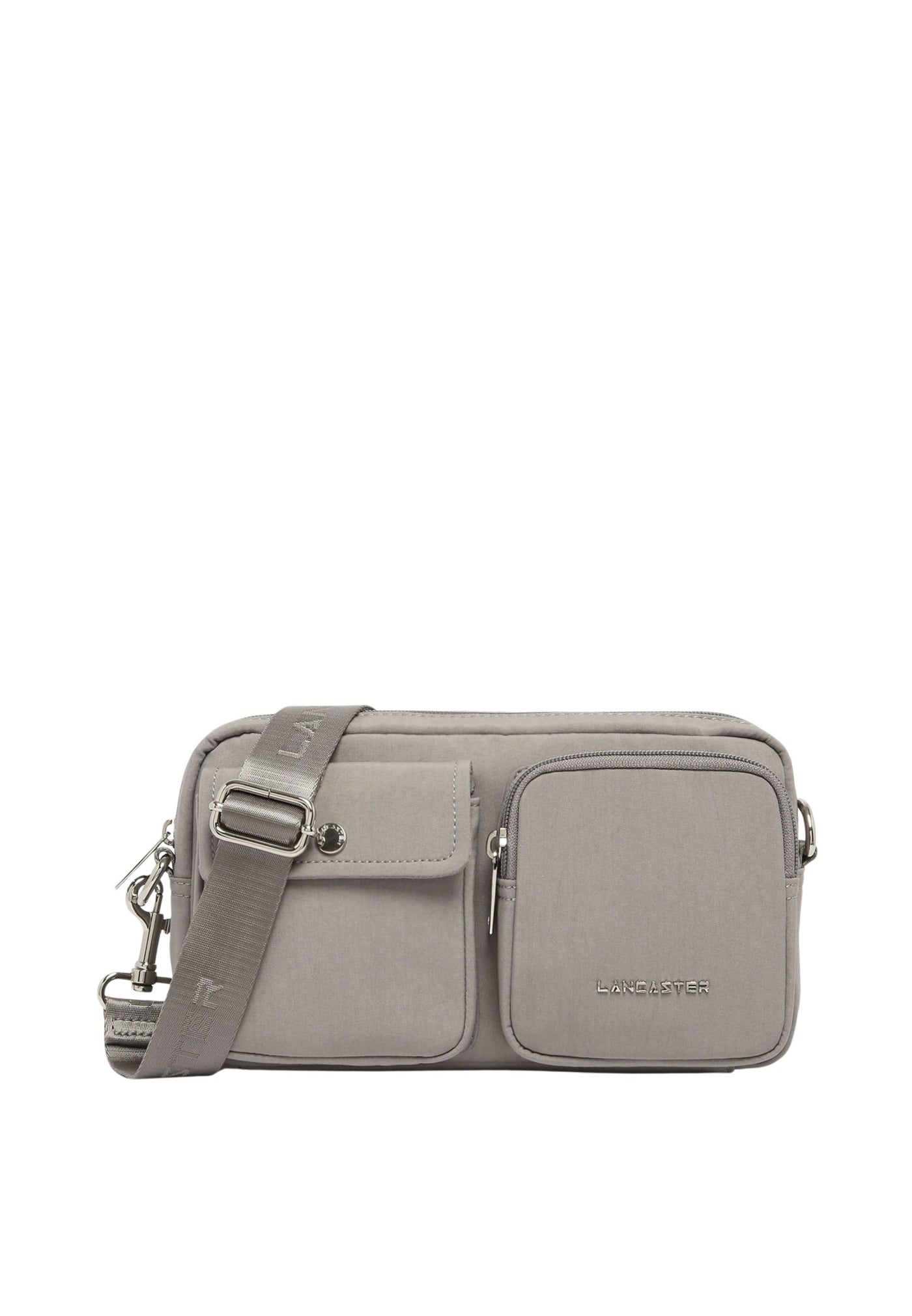 Lancaster Schoudertas met rits Basic Pocket 510-91 Donker Kiezel