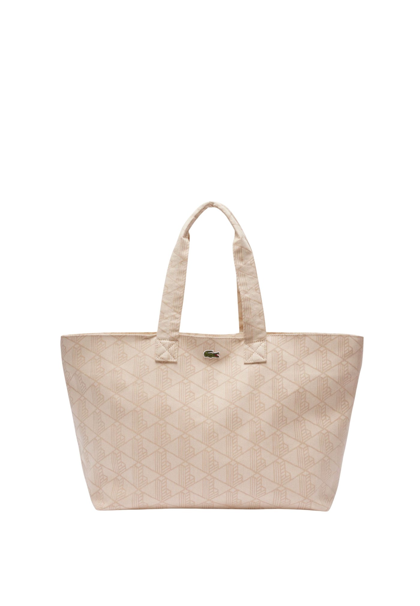 Lacoste XL Shoppingväska Summer Pack NU4994PB Mono Jaquard Vit