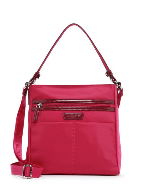 Sac besace Zippée Basic Verni Lancaster 514-60 Fuxia