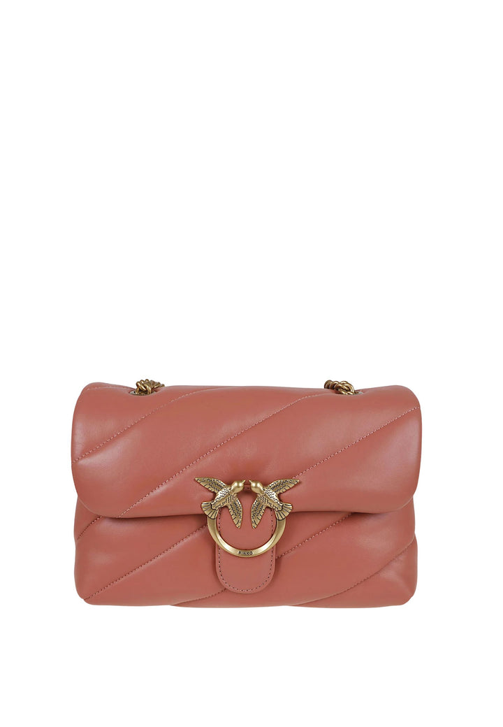 Pinko Torebki Love Puff Classic Cl Sheep Nap Brązowy A0F2L21Q