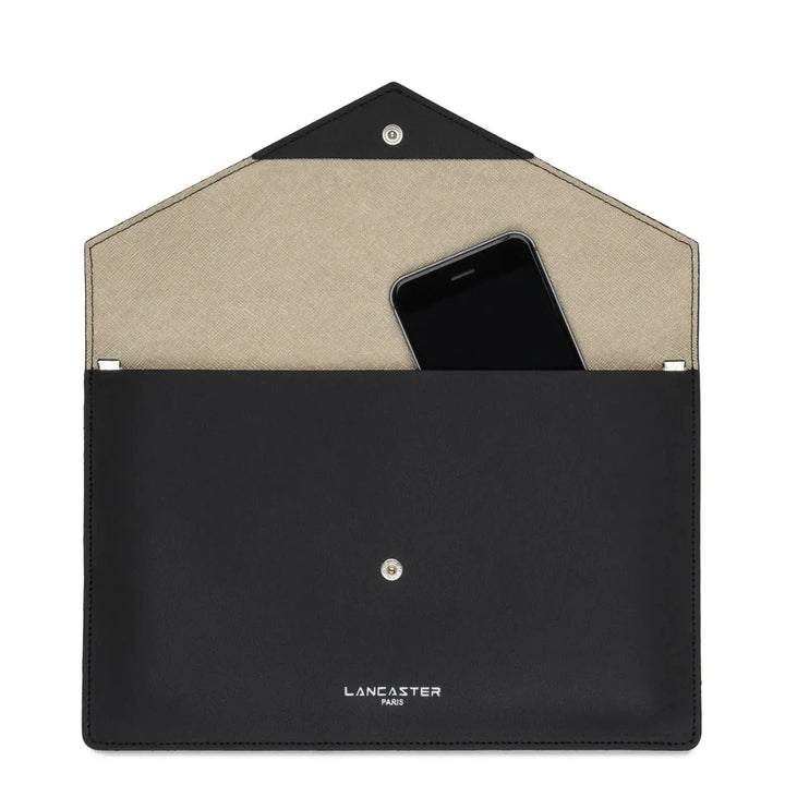 Lancaster Clutch-Tasche Pur & Element City 222-20 Schwarz/Champagner