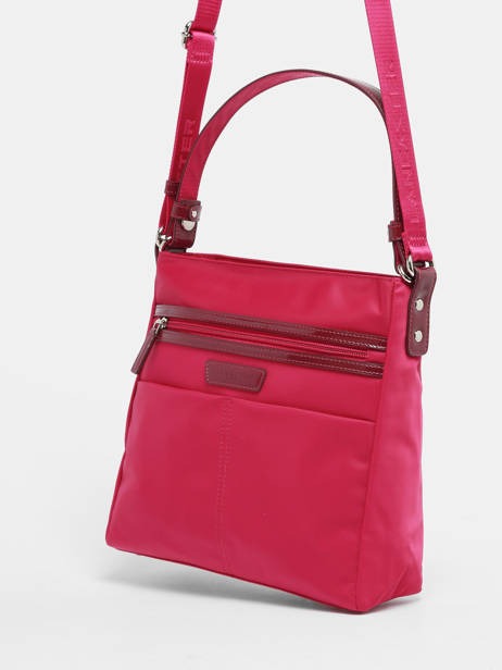 Sac besace Zippée Basic Verni Lancaster 514-60 Fuxia