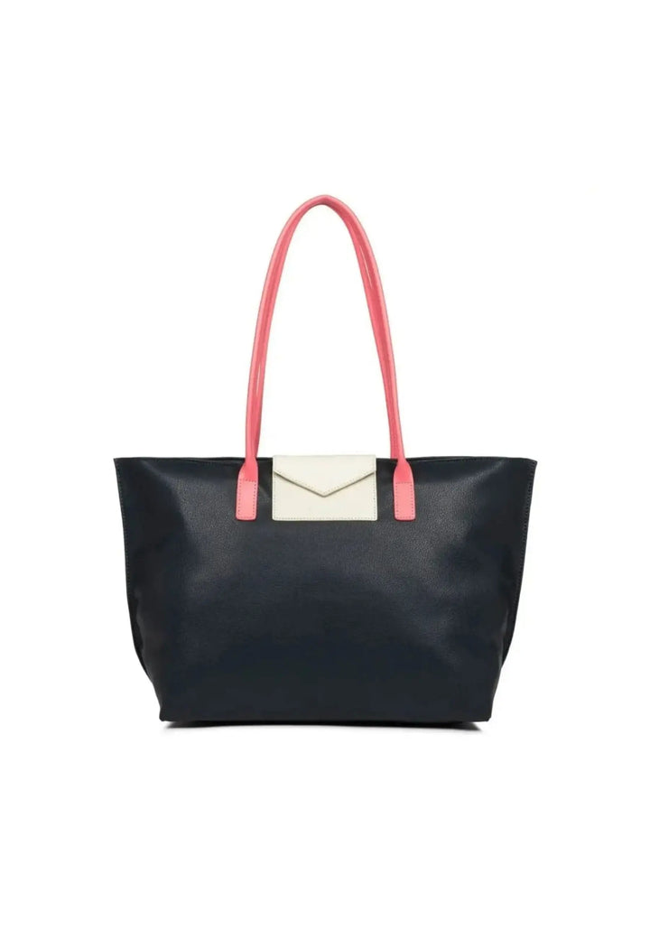 Cabas / Shopping Bleu Foncé Blanc Rose 