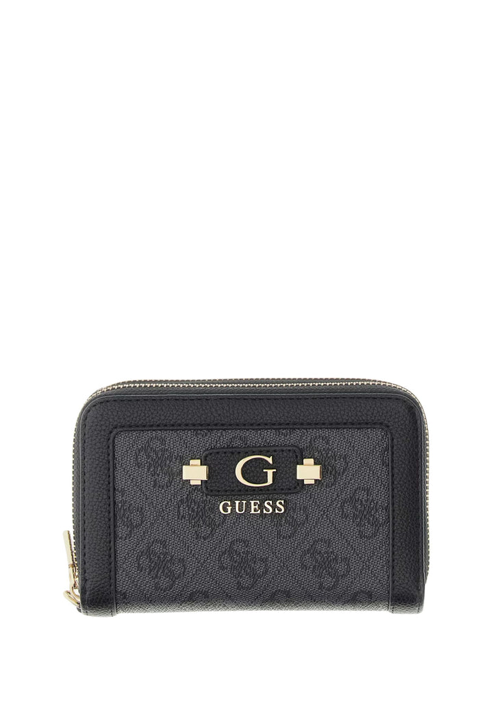 Guess Potovalna denarnica / Denarnica Lindsey Medium Ogljeni logotip